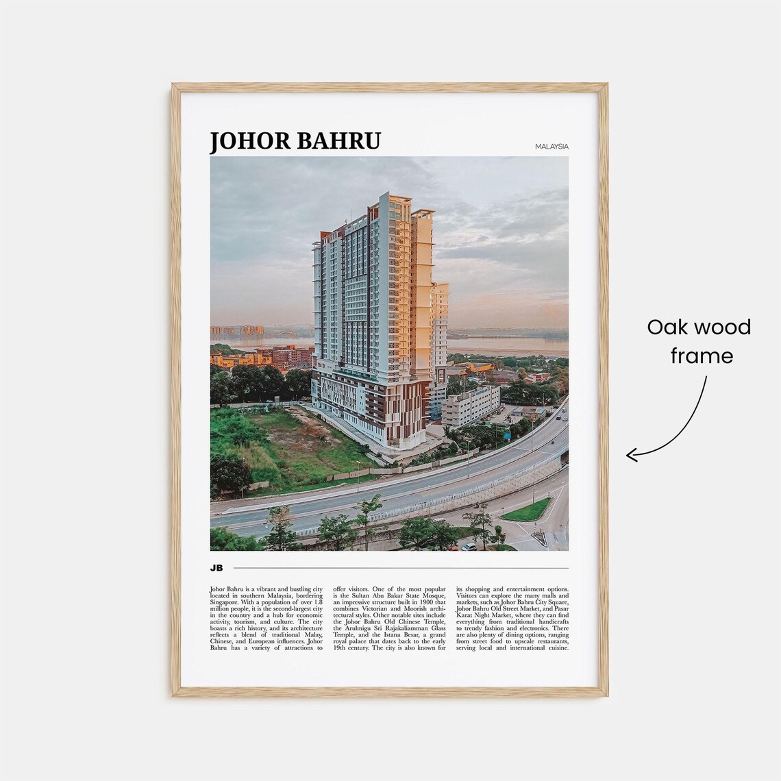 Johor Bahru Travel Poster Johor Bahru Wall Art Johor Bahru Poster Print Johor Bahru Photo Johor Bahru Decor Malaysia - Image 3