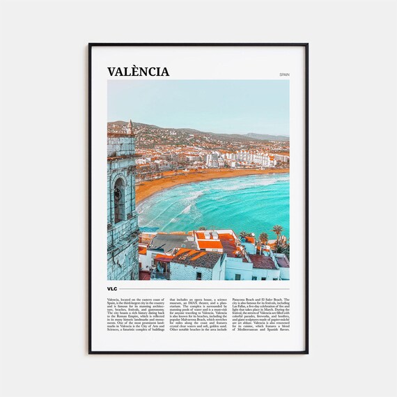 Valencia Travel Poster Spain Wall Art Print