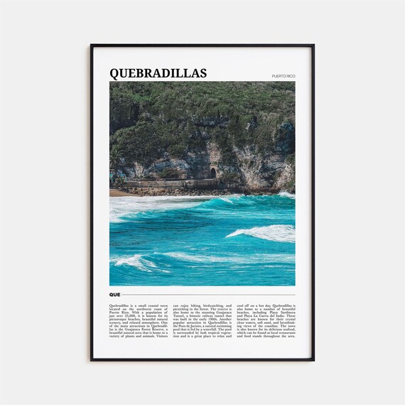 Quebradillas Travel Poster, Puerto Rico Art Print