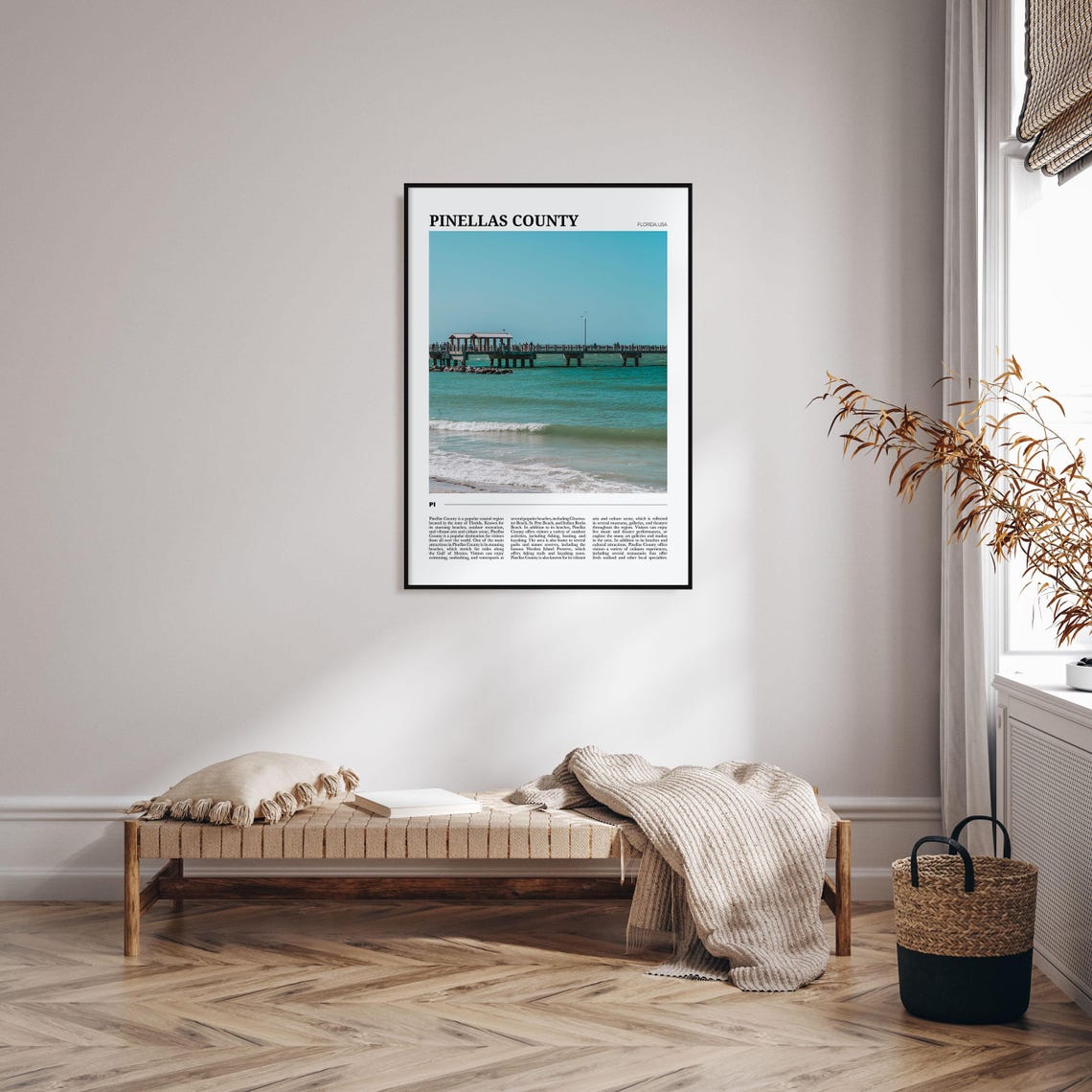 Pinellas County Florida Fishing Pier over Turquoise Water Poster - Image 4