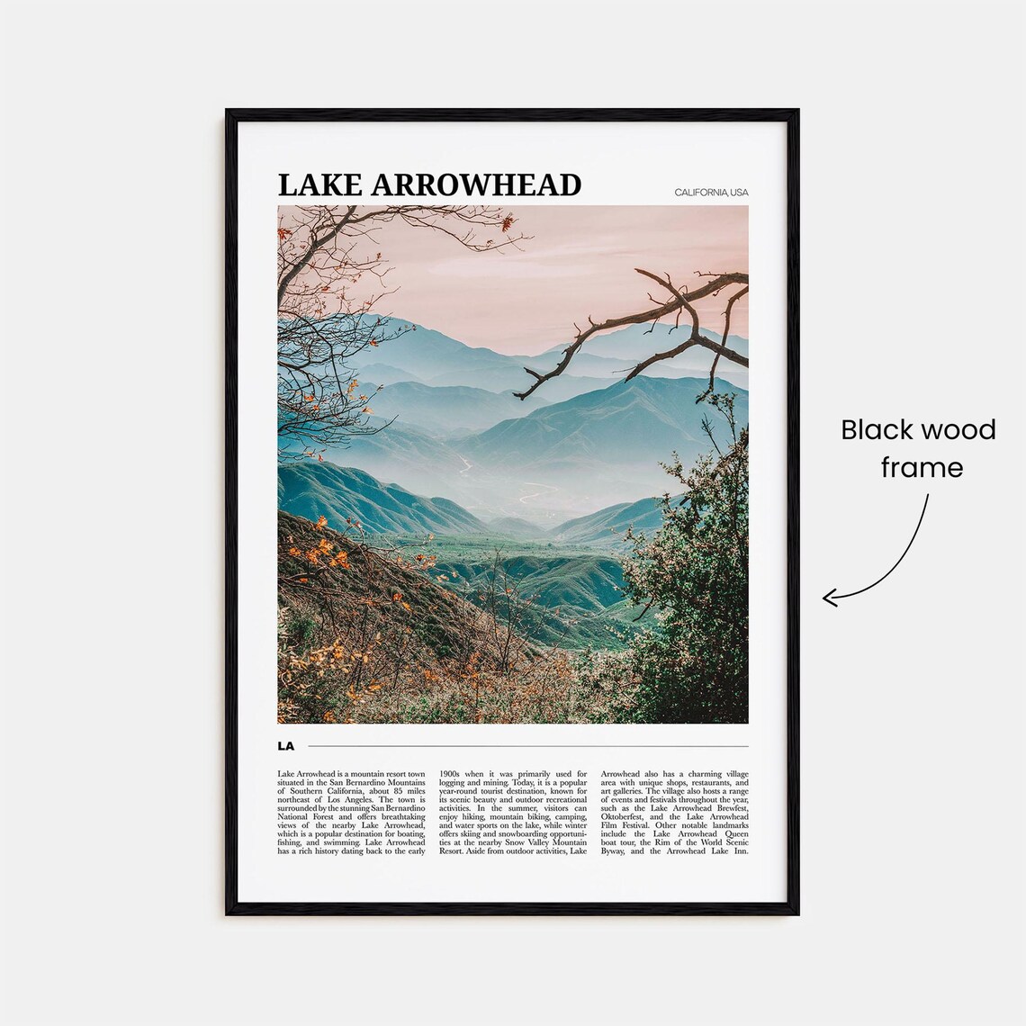 Lake Arrowhead Photo California Poster Print - Image 2