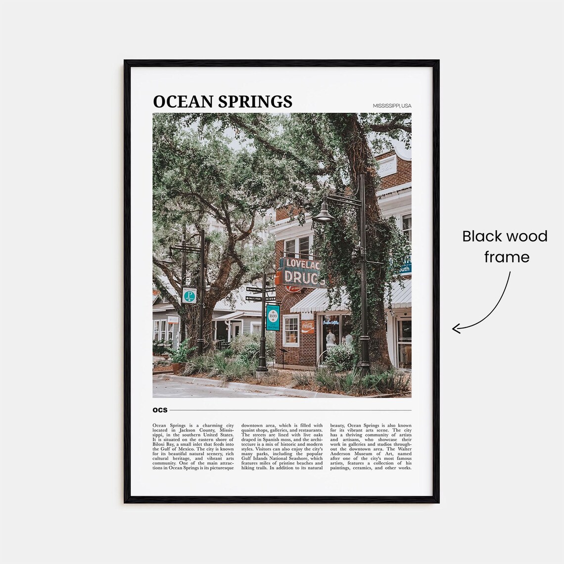 Ocean Springs Travel Poster, Mississippi USA - Image 2