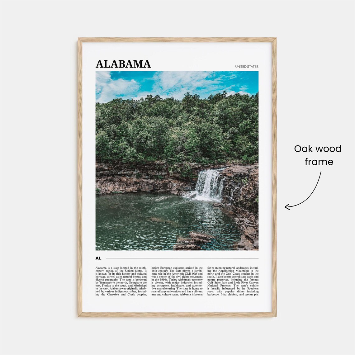 Alabama Travel Poster, USA Wall Art Print - Image 3