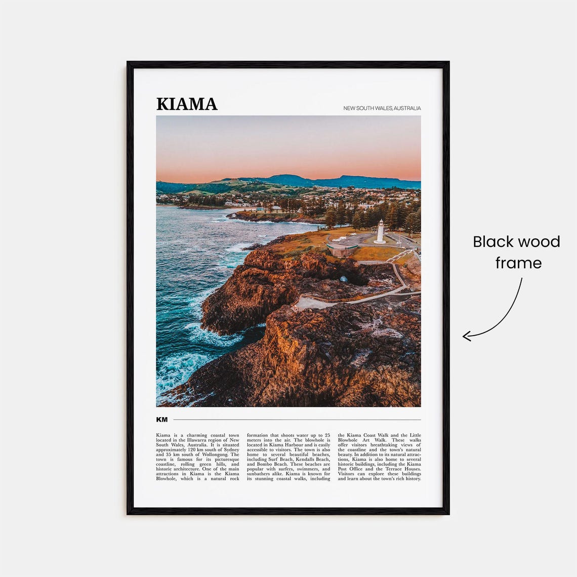 Kiama Australia Blowhole Coastline Sunset Photography Travel Poster - Image 2
