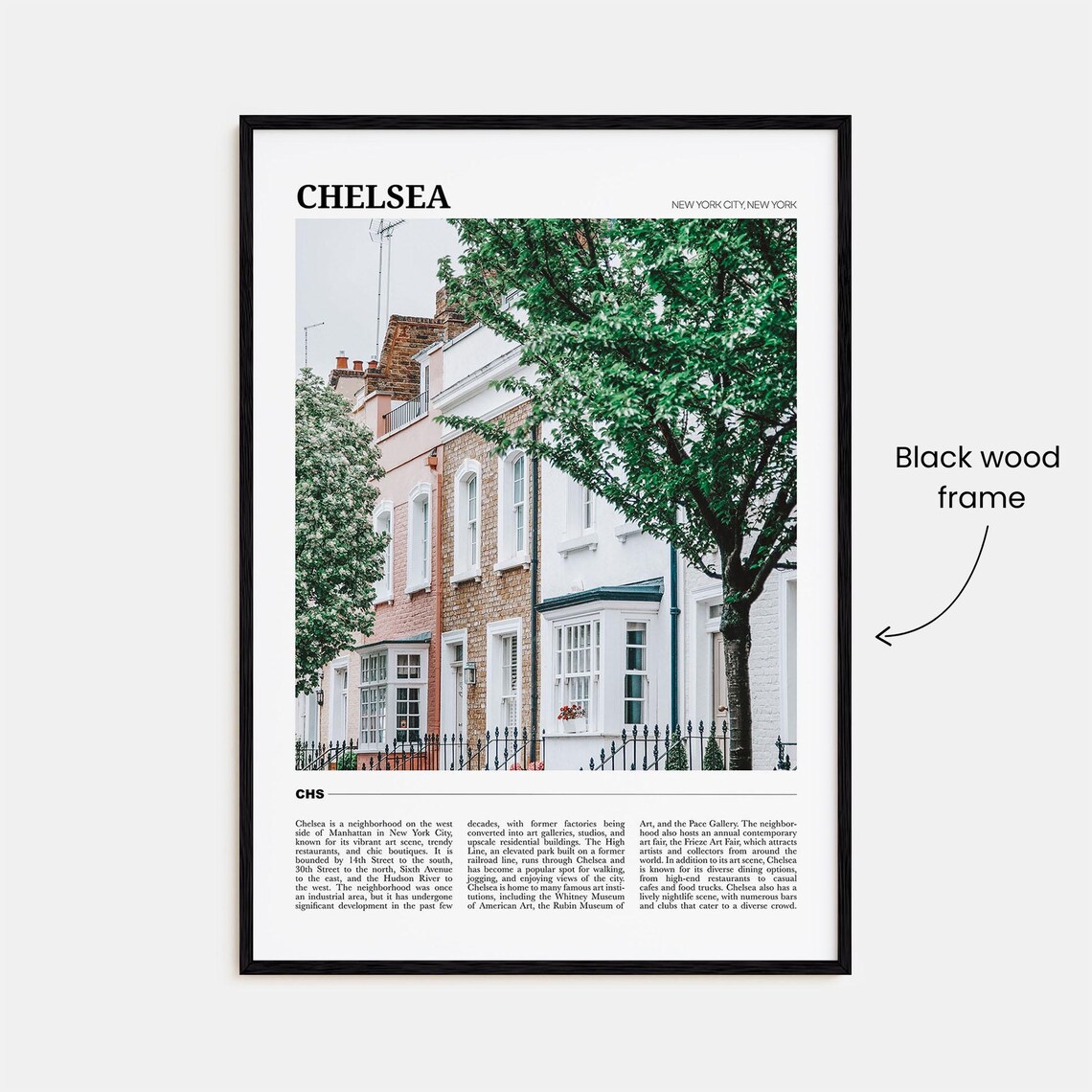 Chelsea New York City Townhouse Street Travel Poster Photo Art - Image 2