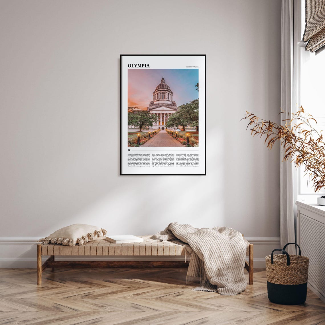 Olympia Washington USA State Capitol Sunset Dome Gardens Photo Poster - Image 4