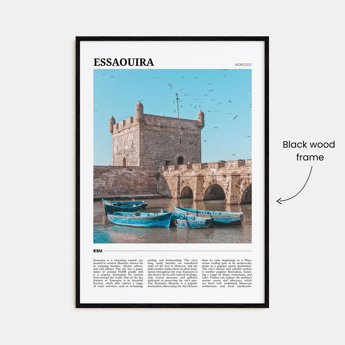 Essaouira Travel Poster, Morocco Wall Art Print - Image 2