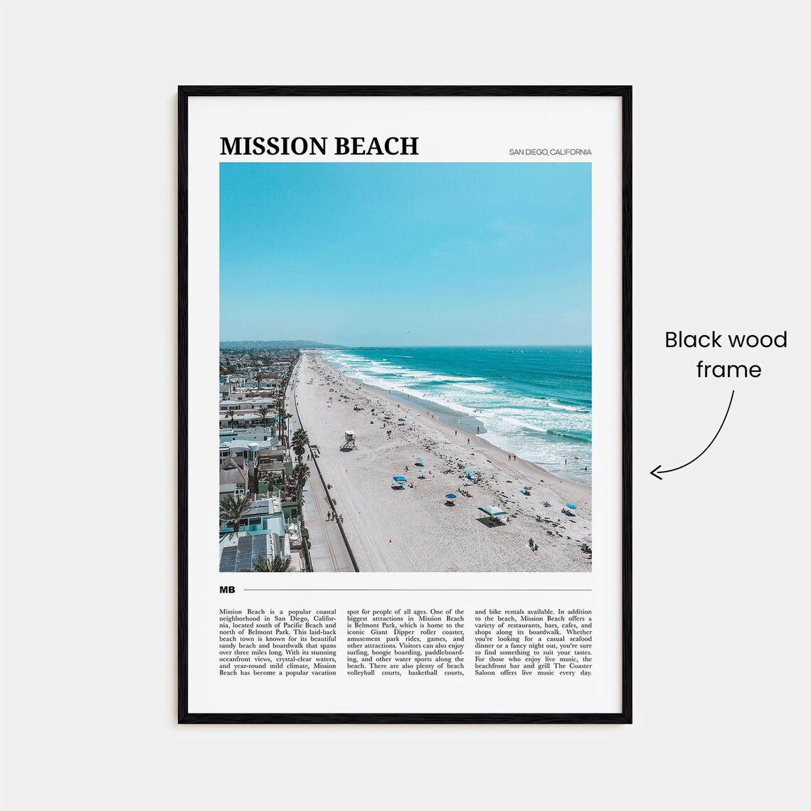 Mission Beach Travel Poster, San Diego No. 2 - Image 2