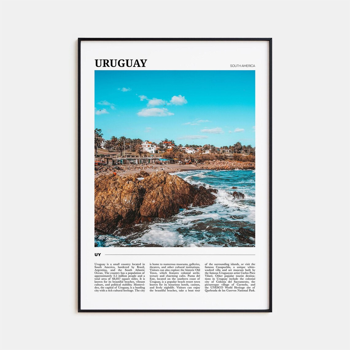 Uruguay Travel Poster, South America Wall Art