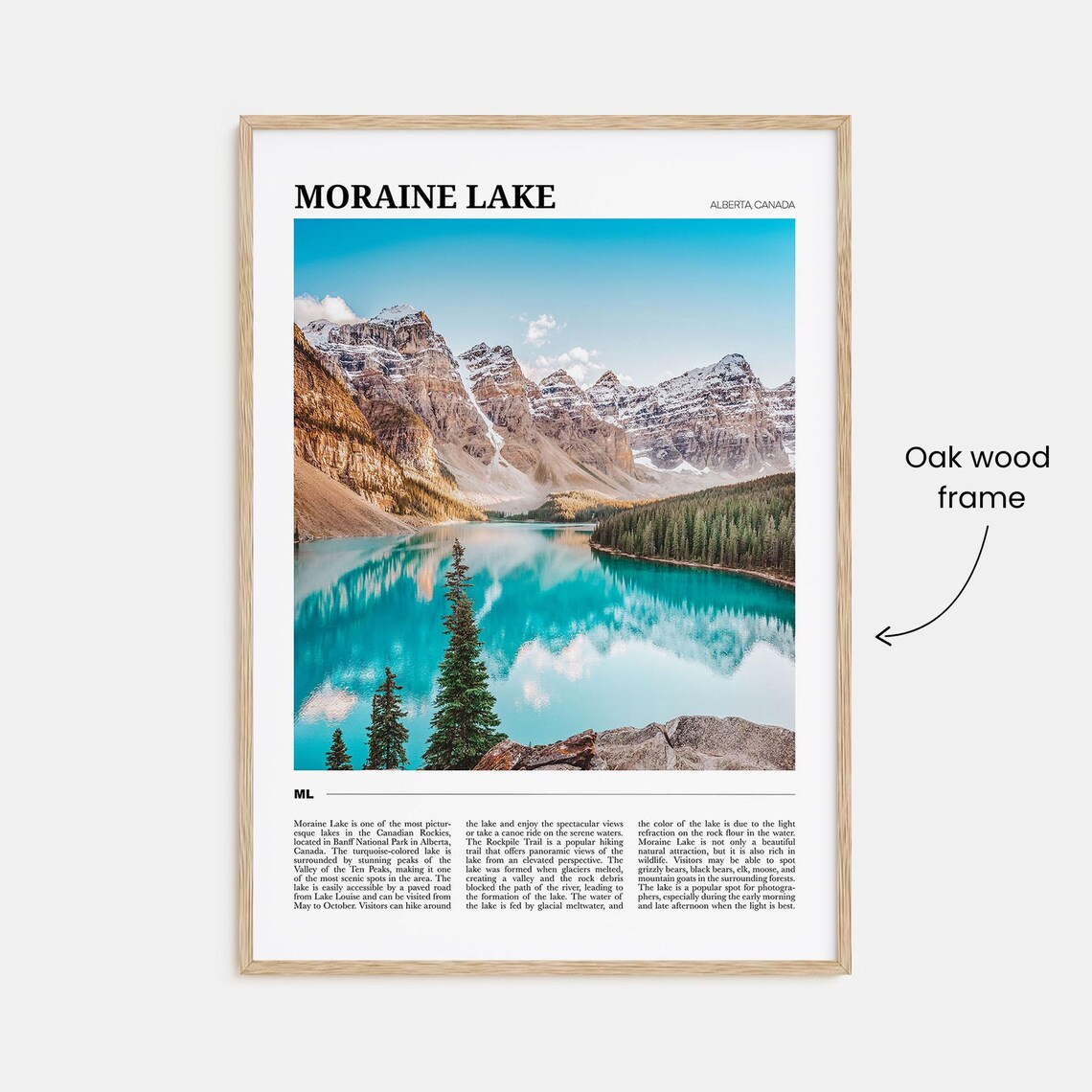 Moraine Lake Travel Poster, Alberta Canada - Image 3