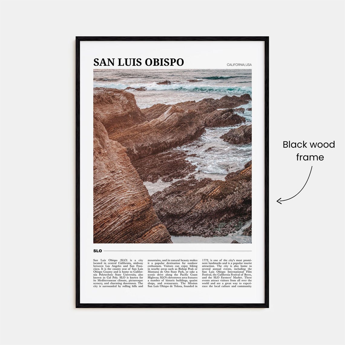 San Luis Obispo Travel Poster No 1 San Luis Obispo Wall Art San Luis Obispo Poster Print Photo San Luis Obispo Decor California Usa - Image 2