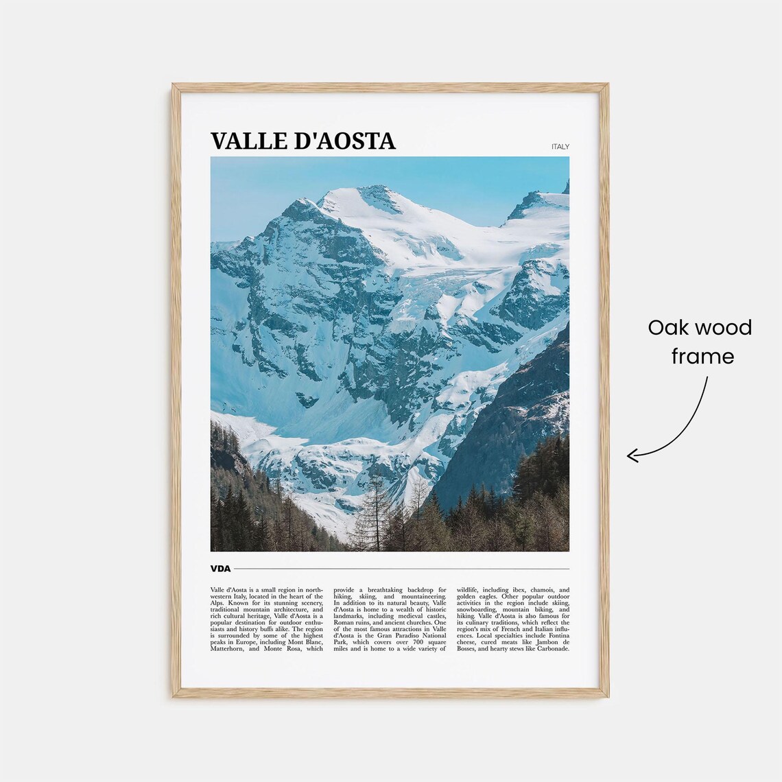 Valle Daosta Travel Poster, Italy Wall Art Print - Image 3