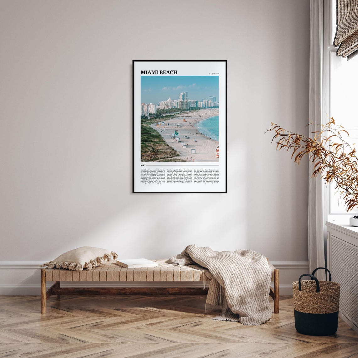 Miami Beach Florida South Beach Aerial Ocean Travel Poster Series - Image 4