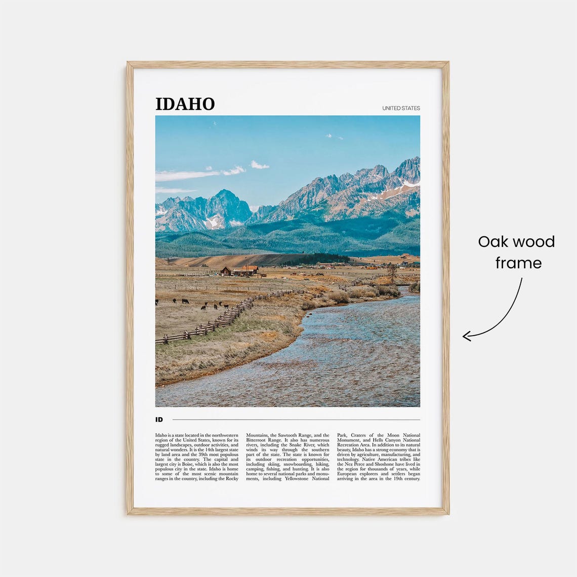 Idaho USA Wilderness Mountain Ranch Valley River View Poster - Image 3