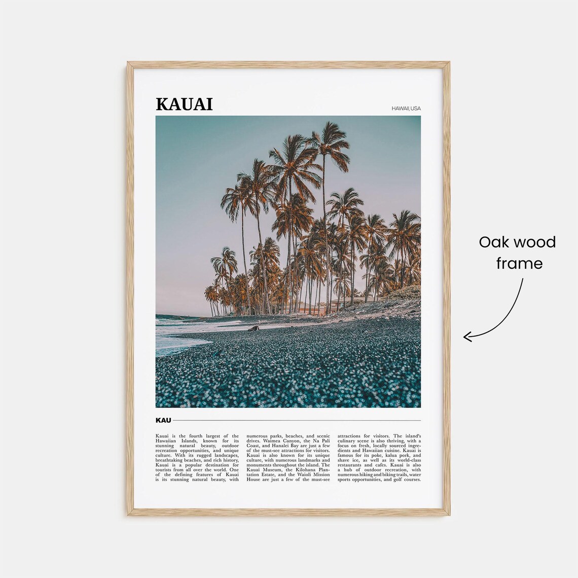 Kauai Travel Poster, Hawaii USA Wall Art Print - Image 3