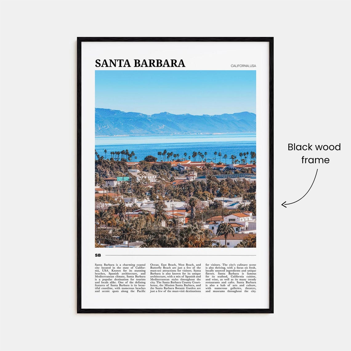 Santa Barbara California Travel Poster - Image 2