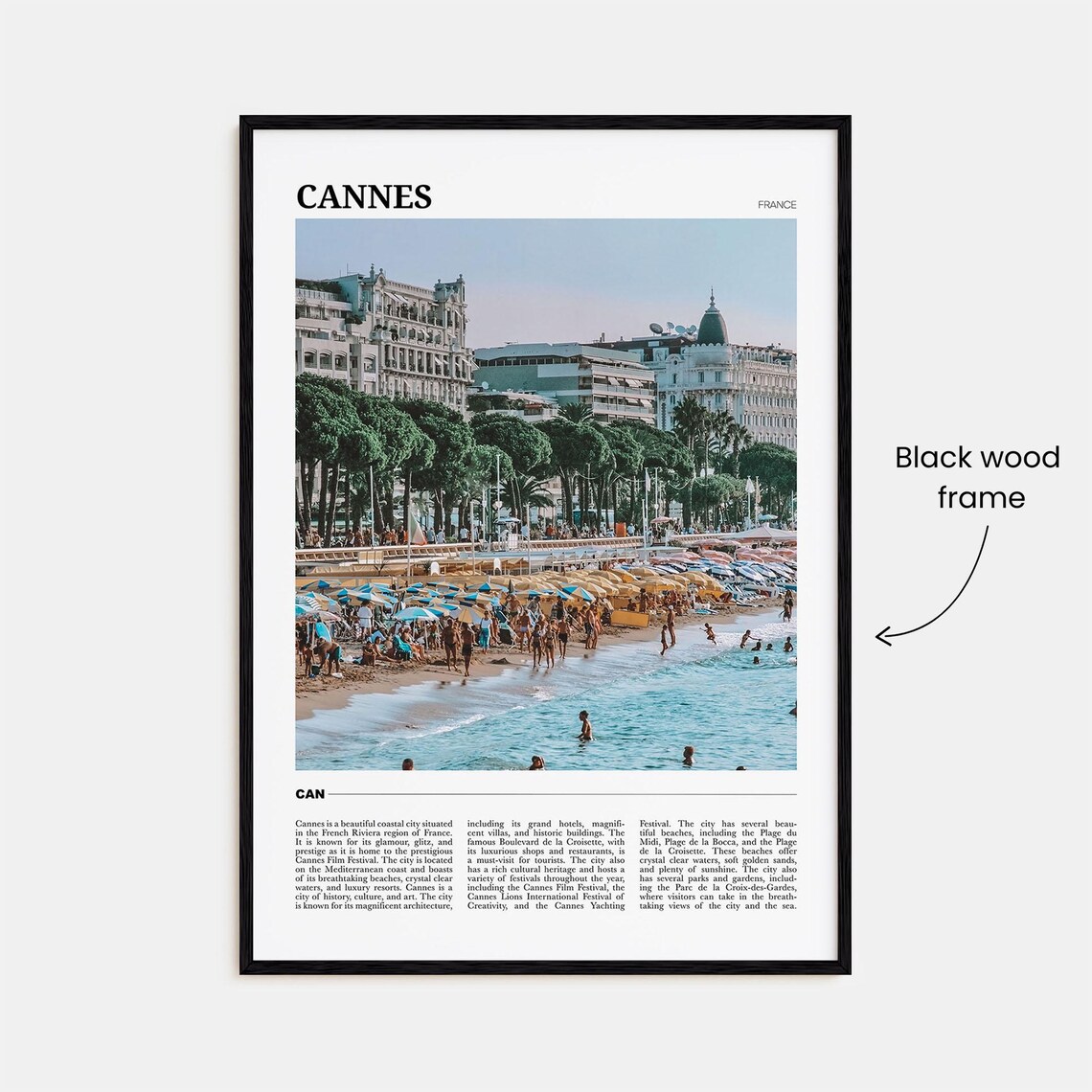 Cannes Travel Poster, France City Wall Art - Image 2
