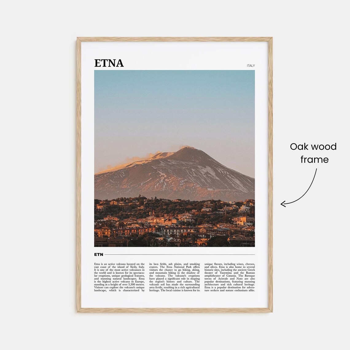 Etna Italy Mount Etna Volcano Sunset Landscape Photography Poster - Image 3