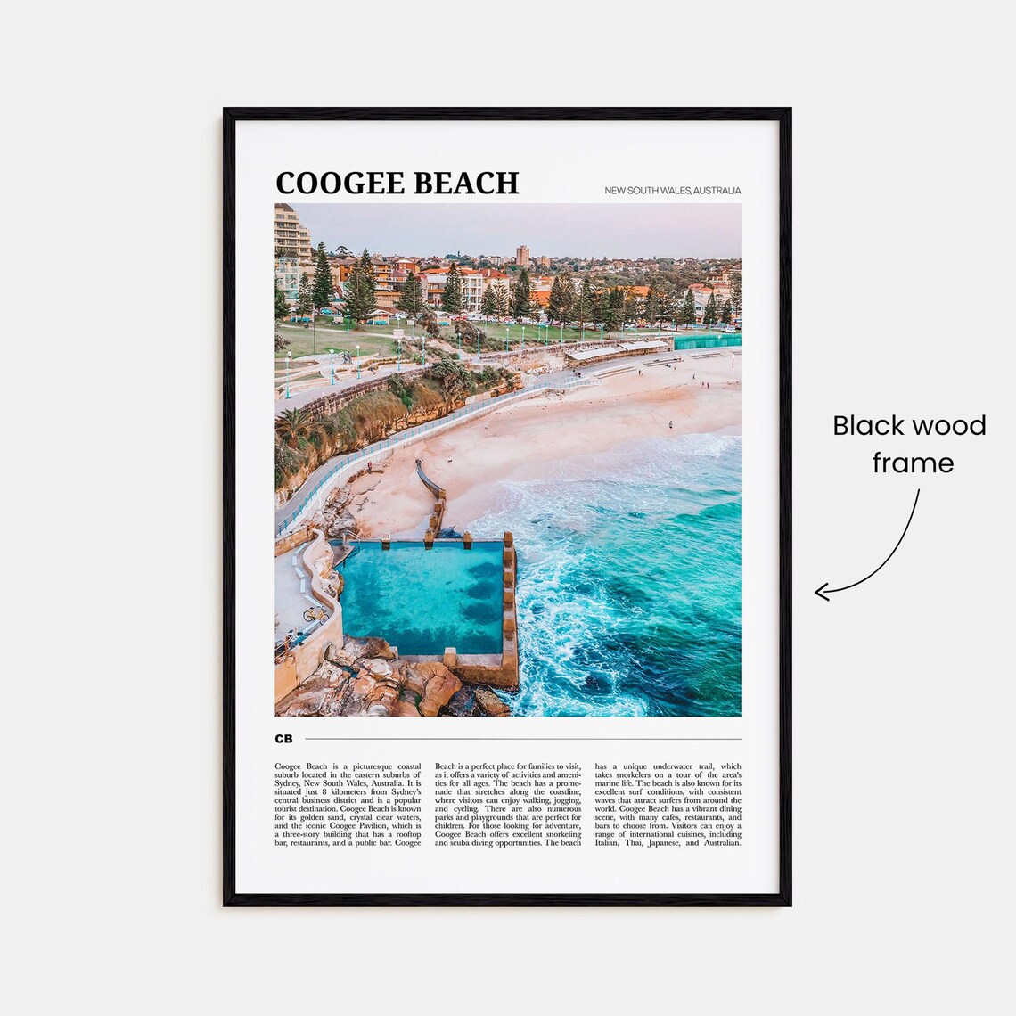 Coogee Beach Travel Poster, Australia Wall Art Print - Image 2