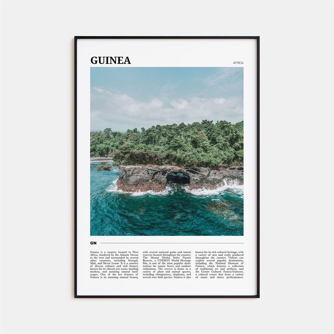 Guinea Travel Poster No. 1, Africa Poster Print