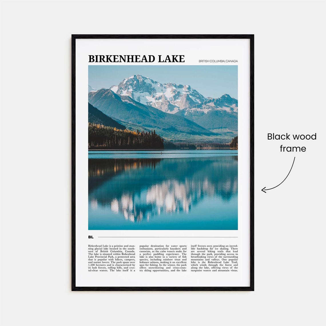 Birkenhead Lake British Columbia Glacier Lake Reflection Poster - Image 2