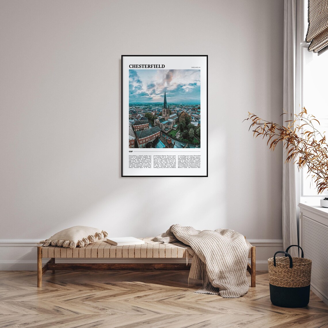 Chesterfield Travel Poster, England UK Wall Art - Image 4