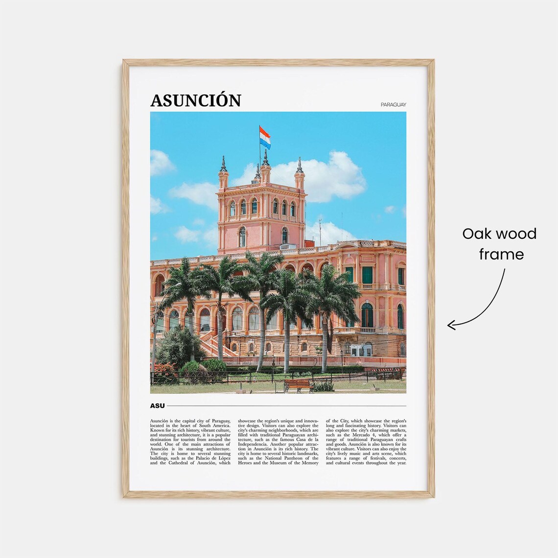 Asuncion Travel Poster, Paraguay Wall Art Print - Image 3