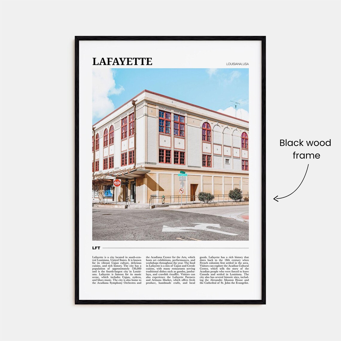 Lafayette Louisiana Historic Downtown Travel Photography Poster - Image 2