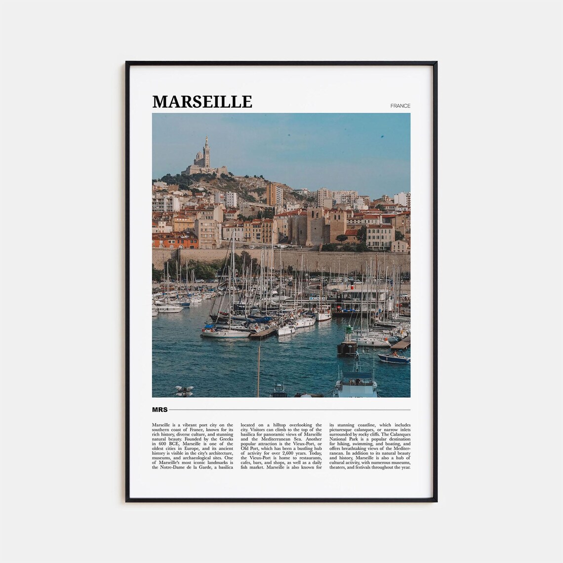 Marseille Vintage Travel Poster, France Wall Art