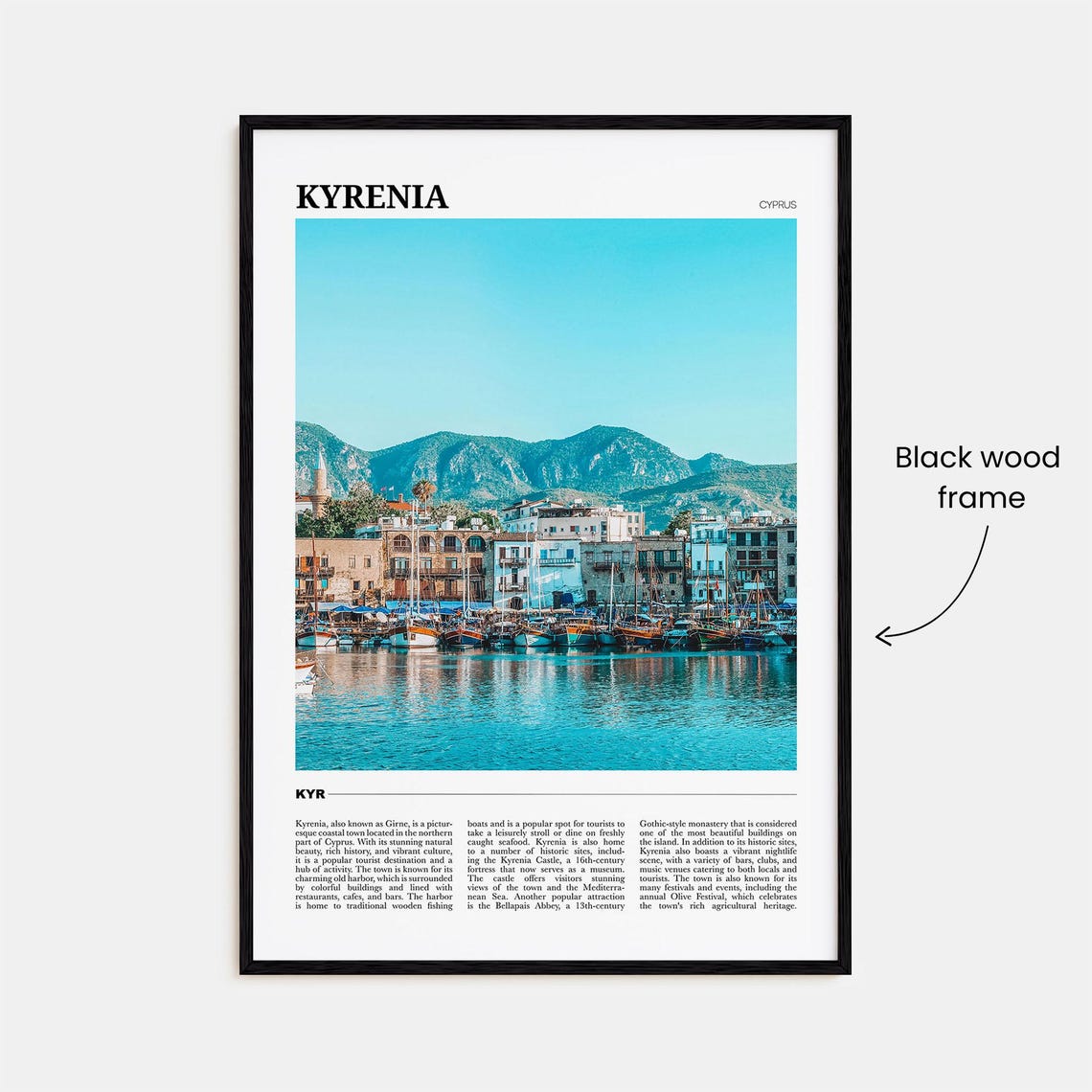 Kyrenia Travel Poster No 2 Kyrenia Wall Art Kyrenia Poster Print Kyrenia Photo Kyrenia Decor Cyprus - Image 2