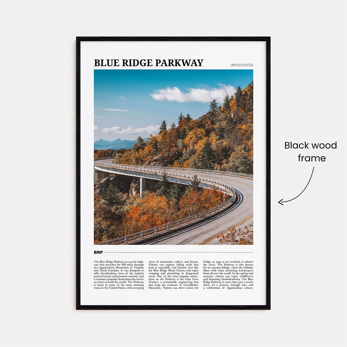 Blue Ridge Parkway Travel Poster, Scenic Road Print - Image 2