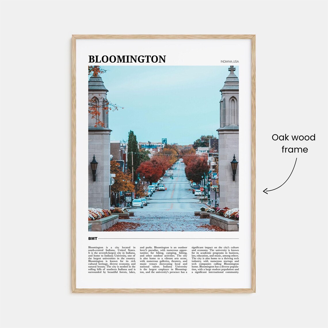 Bloomington Travel Poster, Indiana USA Art Print - Image 3