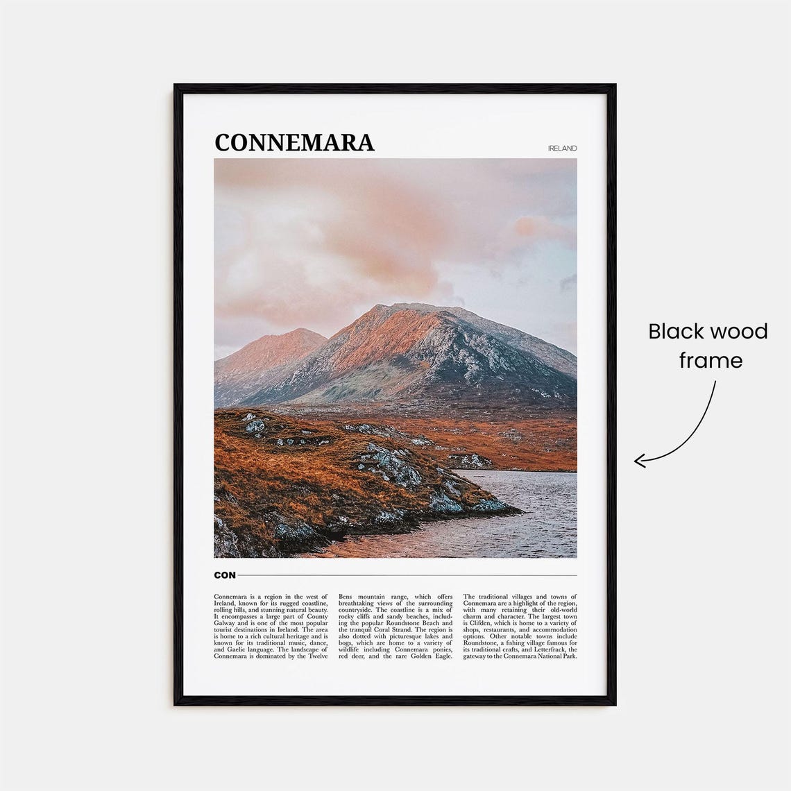 Scenic Connemara Ireland Mountain Travel Destination Photo Poster - Image 2