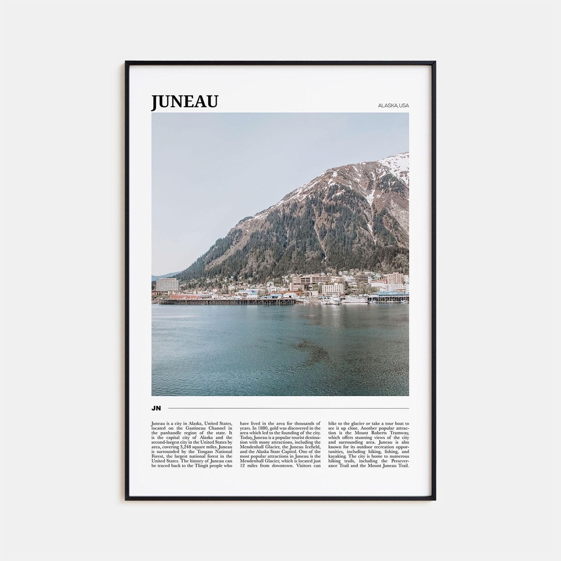 Juneau Travel Poster, Alaska USA Art Print