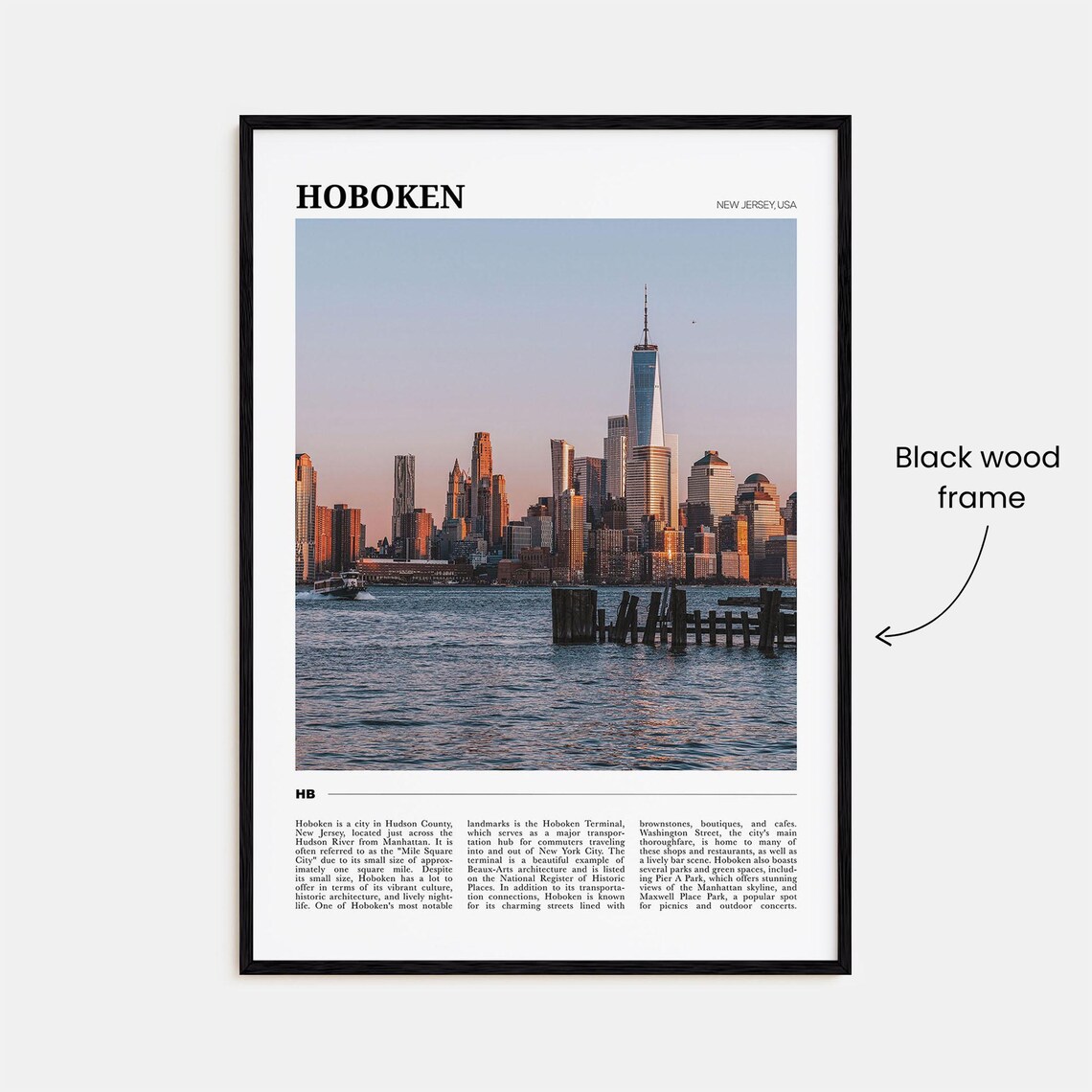Hoboken Travel Poster, New Jersey Art Print - Image 2