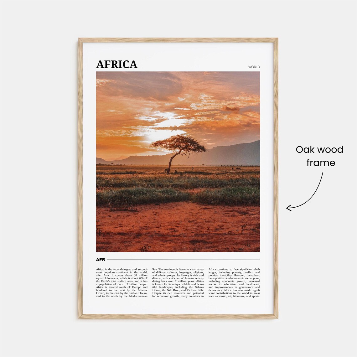 Africa Travel Poster, Continental Wall Art Print - Image 3