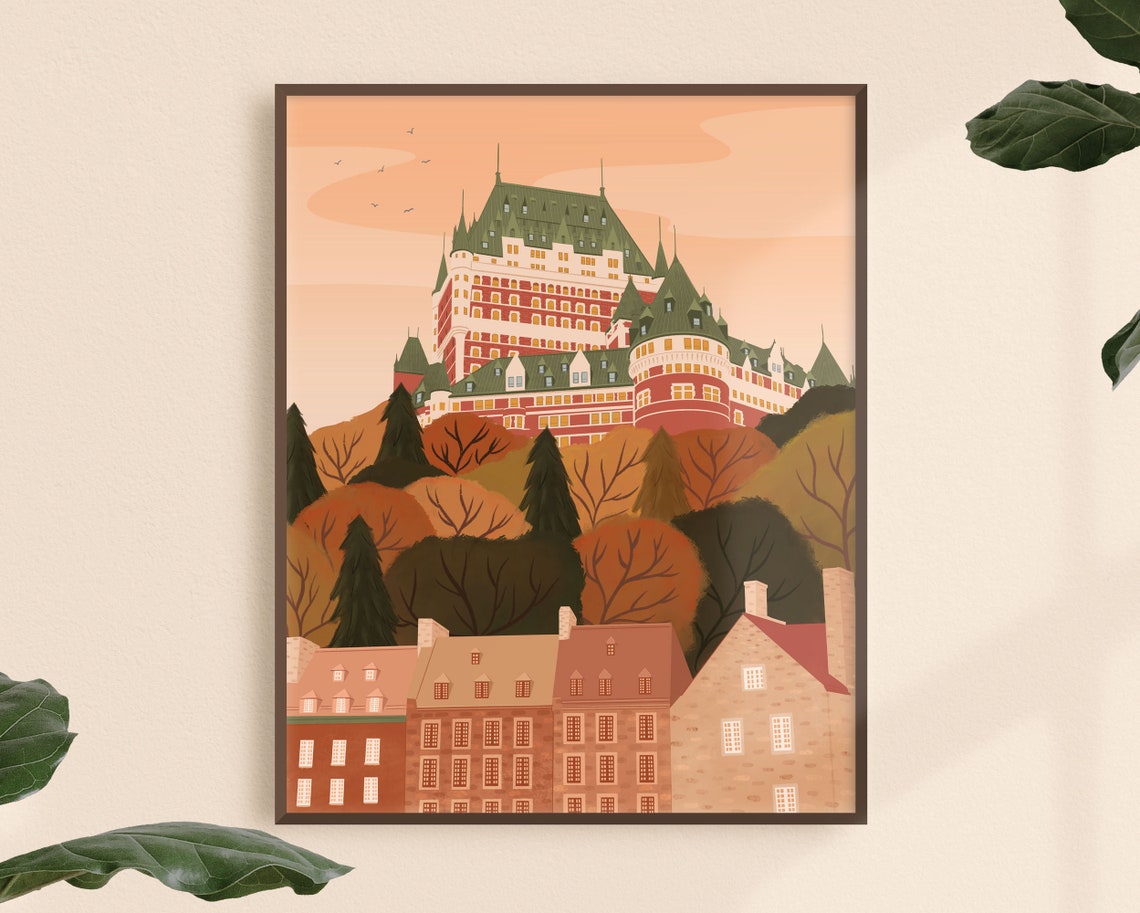 Chateau Frontenac City Fall Art Print