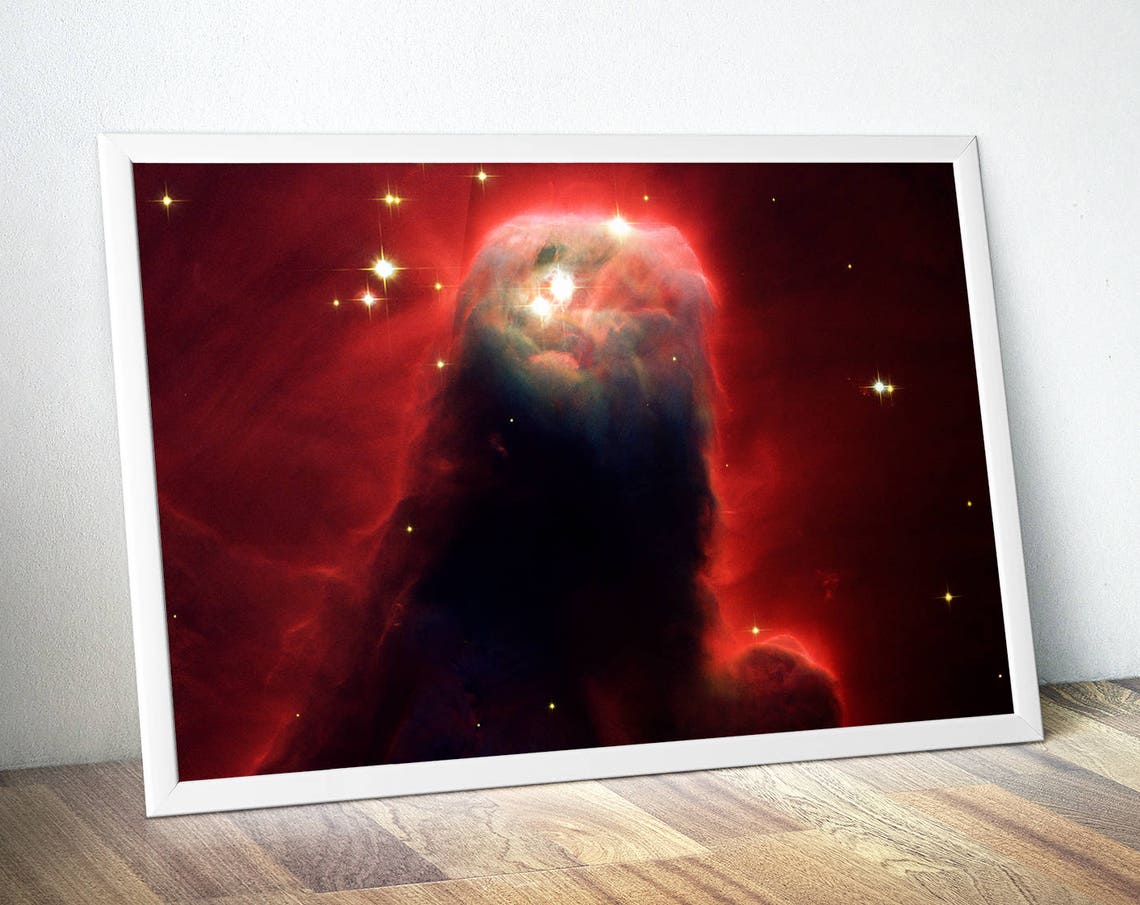 Hubble Telescope Red Nebula Space Poster Glowing Stars Astronomy Decor - Image 4