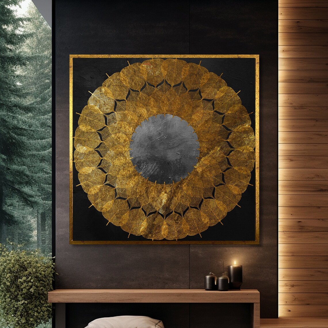 Modern Abstract Mandala, Luxury Contemporary Art Print