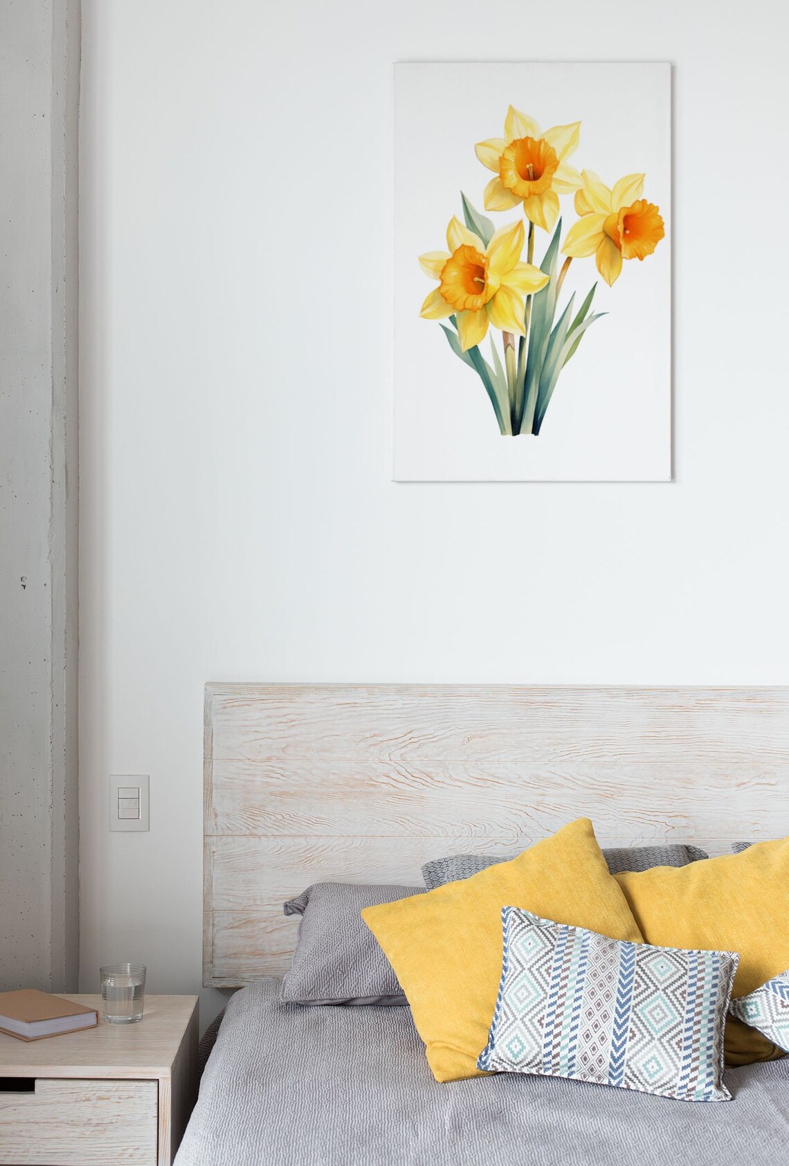 Golden Yellow Narcissus Cluster Watercolour Botanical Flower Poster - Image 6