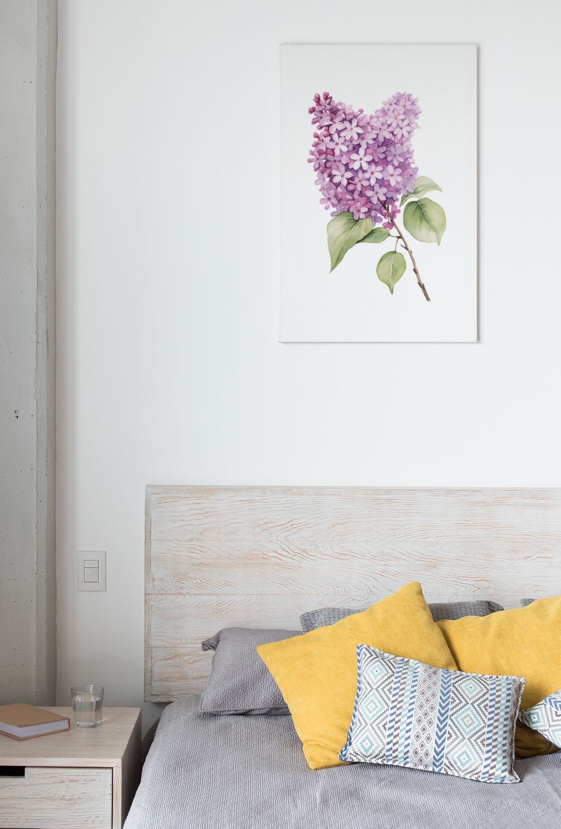 Pink Lilac Single Cluster Watercolour Botanical Flower Poster - Image 7