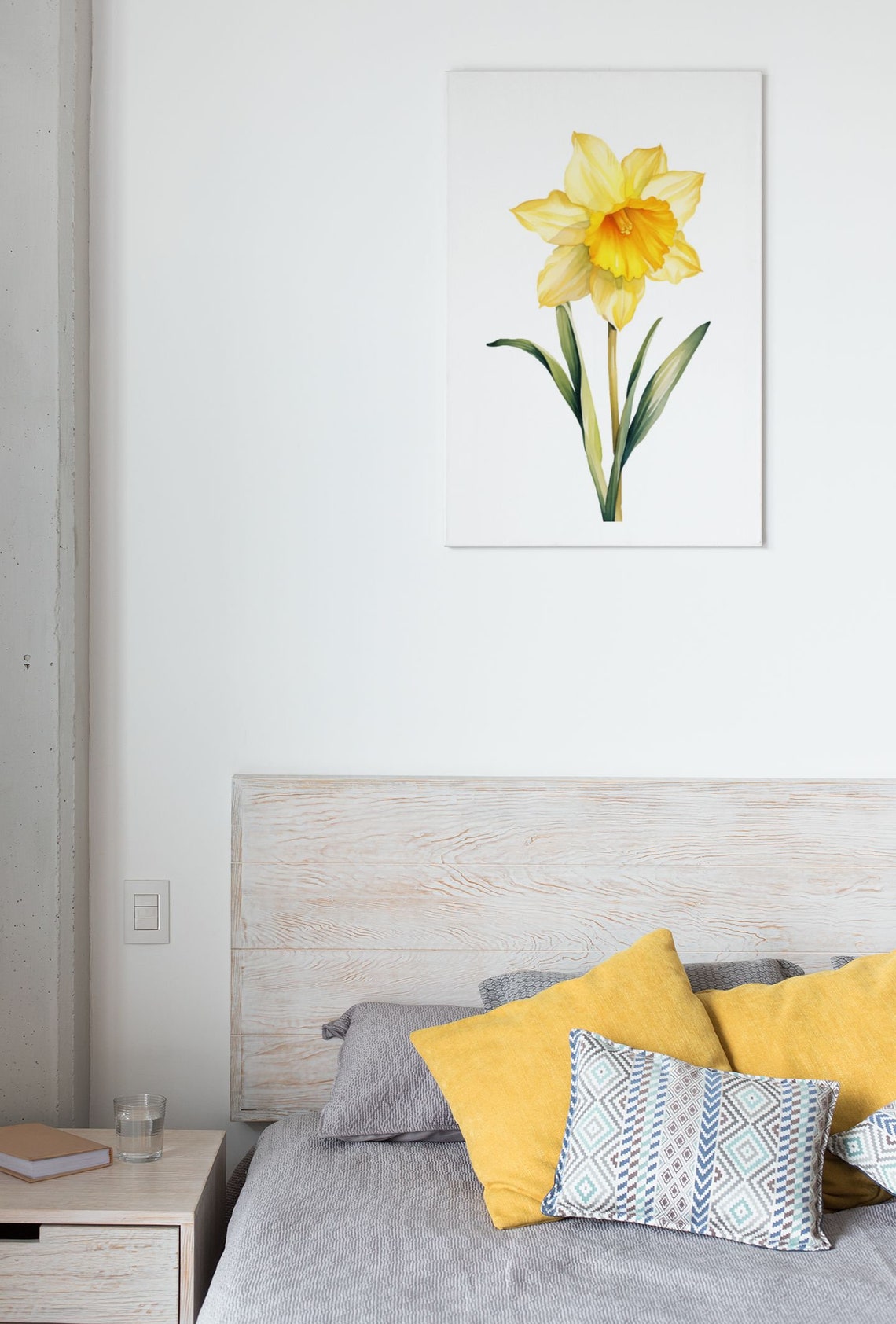 Yellow Daffodil Spring Bloom Watercolour Botanical Flower Poster - Image 7