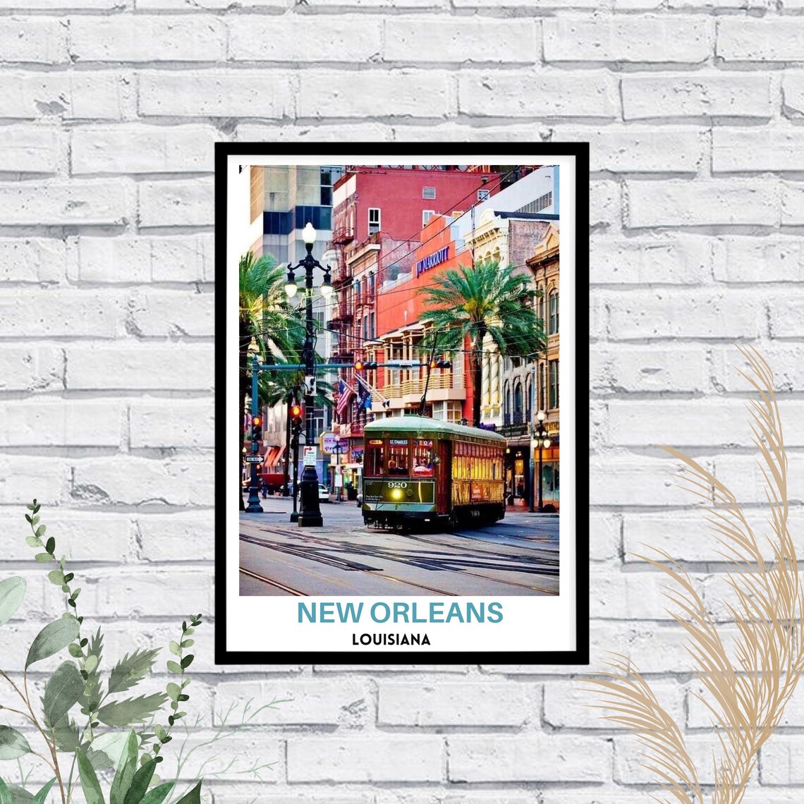 New Orleans Louisiana Historic Streetcar French Quarter Photo Travel Poster