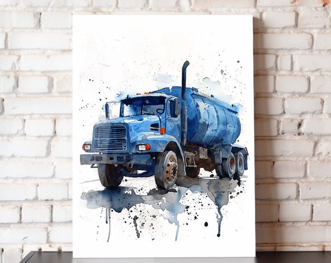 Fuel Tanker Metal Poster Patent Wall Art Art Print Home Decor Childrens Room Wall Art Vehicle 8x10 12x16 16x20