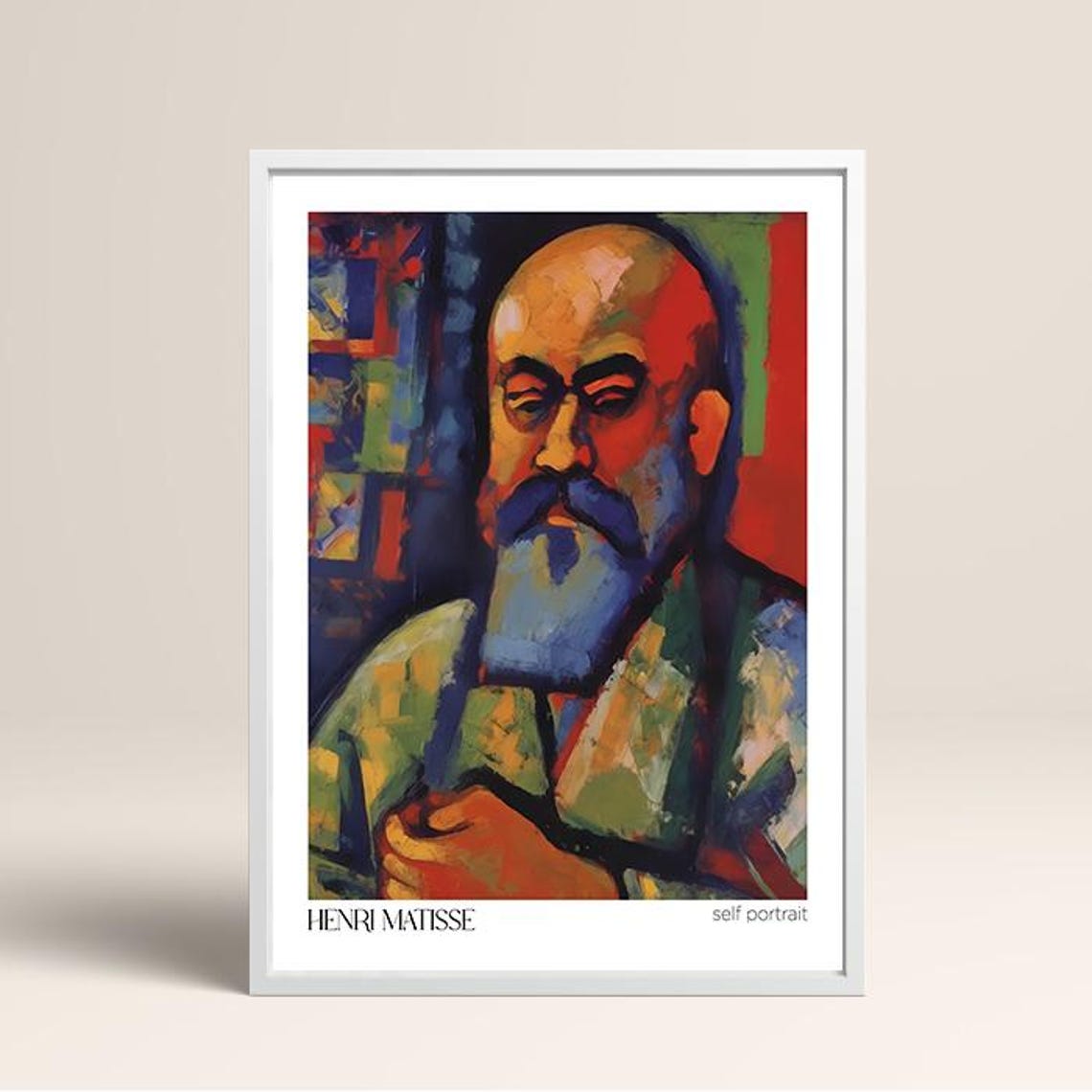 Henri Matisse Style Self Portrait Fauvist Bold Color Art Poster - Image 3