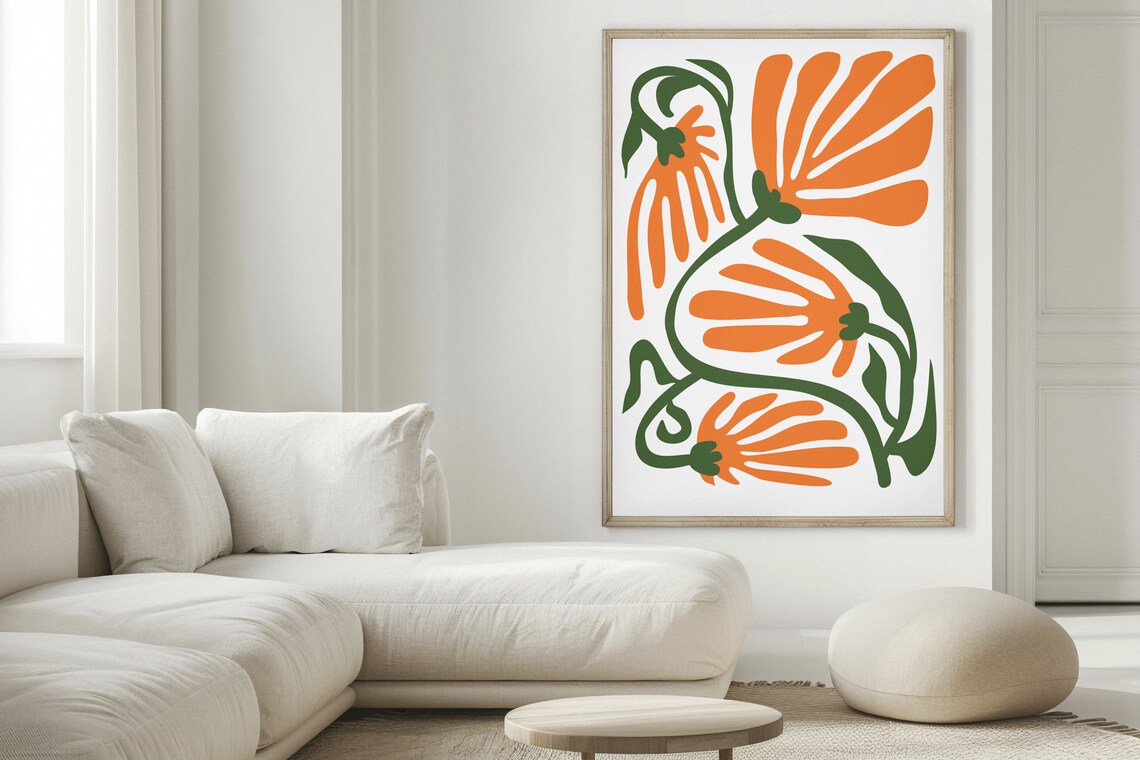 Matisse Flower Style Art Print, Gallery Wall Decor