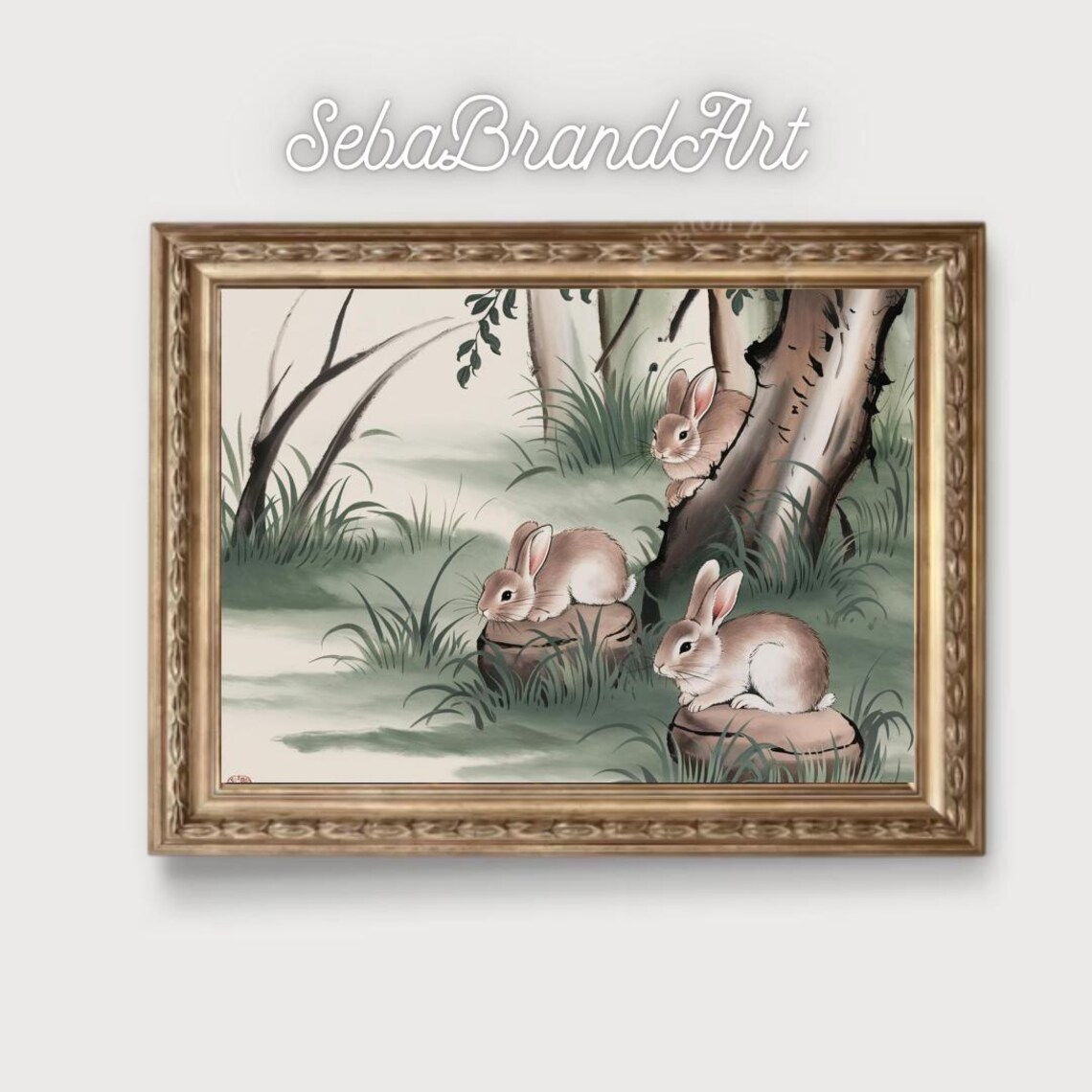 Gu Kaizhi Style Serene Gathering, Classical Ink Painting - Image 2