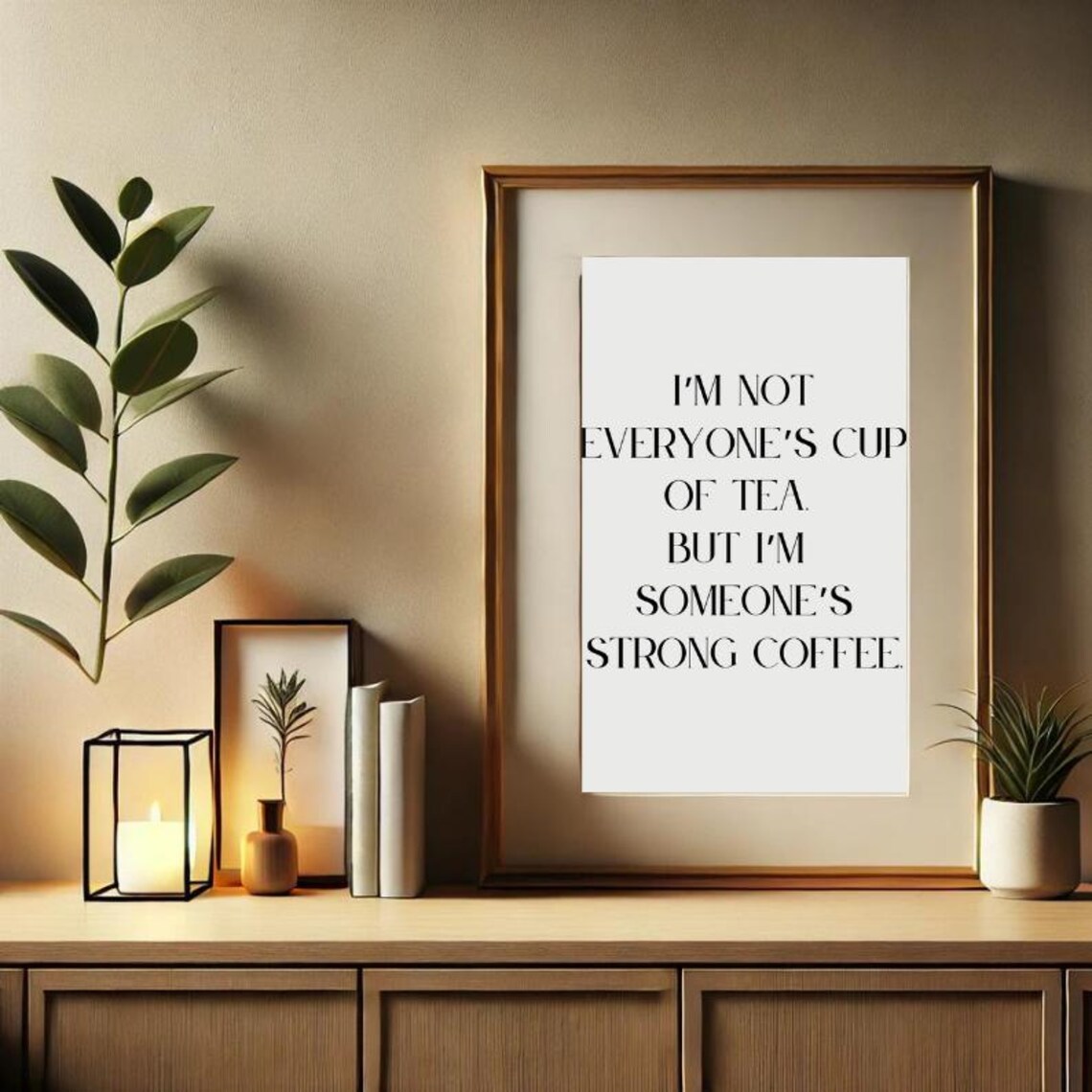 Print Im Not Everyones Cup Of Tea But Im Someones Strong Coffee Inspirational Wall Art For Instant - Image 4
