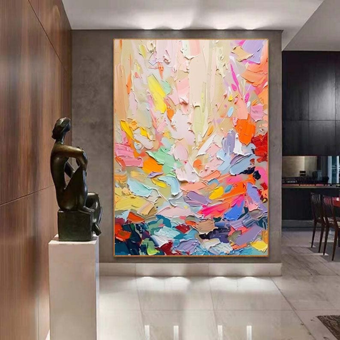 Colorful Knife Abstract Painting, Modern Art Print - Image 6