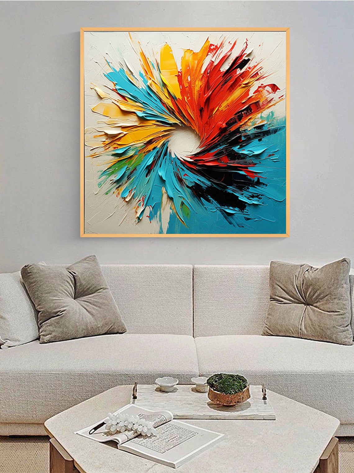 Rainbow Circle Swirl Abstract Color Wheel Spiral Gallery Poster - Image 5
